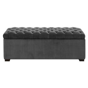 Picket House Carson Slate Fabric Shoe Storage Bench