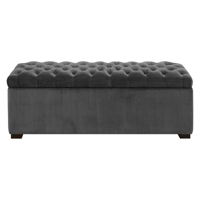 Picket House Carson Slate Fabric Shoe Storage Bench PKT-UCD288700