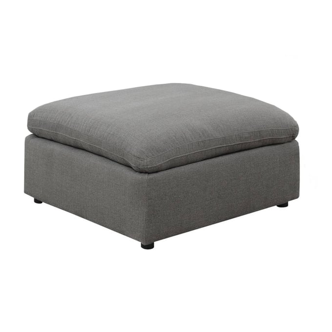 Picket House Haven Charcoal Linen Fabric Ottoman PKT-UCL3057000