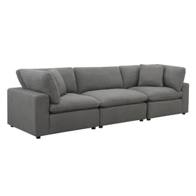 Picket House Haven Charcoal Linen Fabric 3pc Sectional Sofa