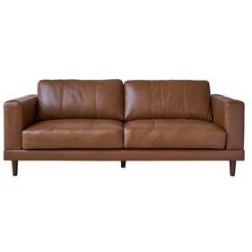 Picket House Hanson Tan Leather Sofa