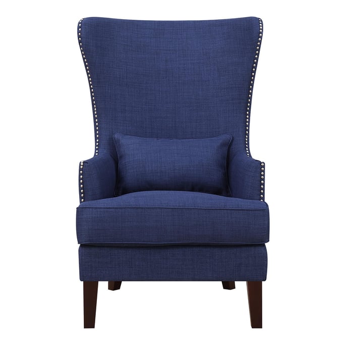 Picket House Kegan Blue Fabric Nailhead Accent Chair PKT-UKR080100