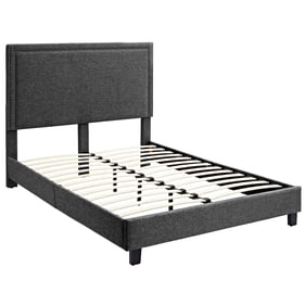 Picket House Emery Charcoal Upholstered Queen Platform Bed