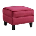 Picket House Furnishings Teagan Ottoman in Red