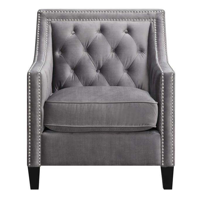 Picket House Teagan Gun Metal Fabric Accent Chair PKT-UTF288100CA