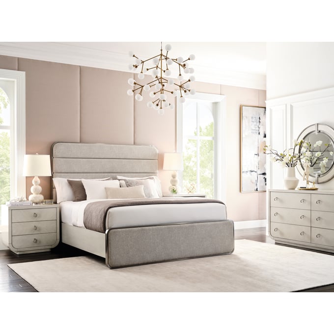 Pulaski Brighton Gray White 4pc Bedroom Set with Queen Bed PLF-P378-BR-S4