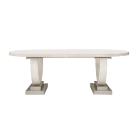 Pulaski Brighton White Trestle Dining Table with Leaf Extension