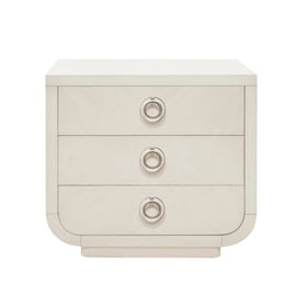 Pulaski Brighton White 3 Drawers Nightstand with USB Port