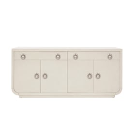 Pulaski Brighton White 4 Doors Buffet with Storage Drawers