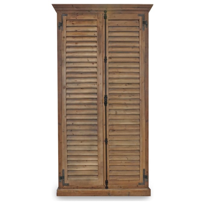 Primitive Collections Carolina Brown Shutter 5 Shelf Wardrobe PMT-PC11176310