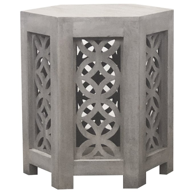 Primitive Collections Willow Gray End Table PMT-PC191007910