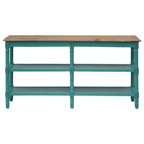 Primitive Collections Emerald Bay Turquoise Console Table