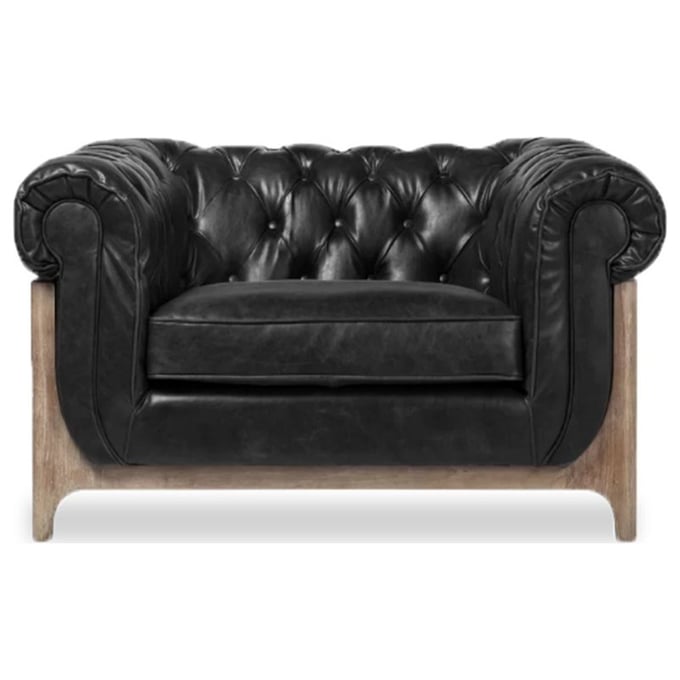 Primitive Collections Mod Chesterfield Black Tufted Chair PMT-PC2540110