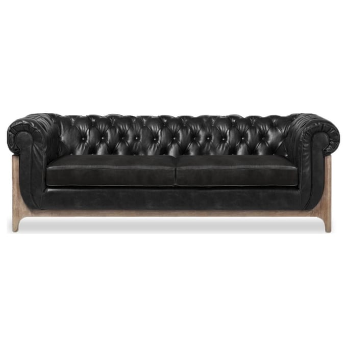 Primitive Collections Mod Chesterfield Black Tufted Sofa PMT-PC2570310