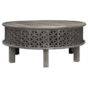 Primitive Collections Fleur Gray Coffee Table