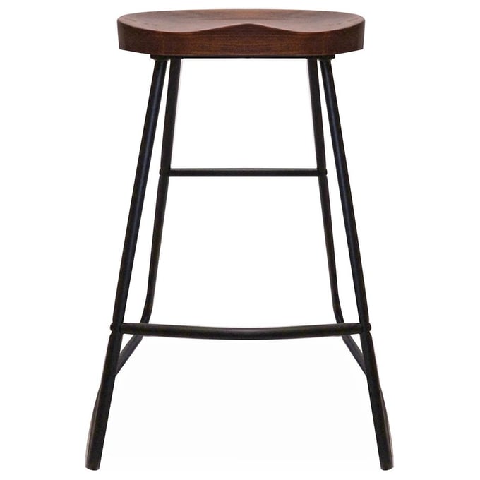 2 Primitive Collections Ranch Brown Barstools The Classy Home