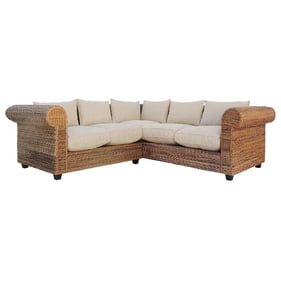 Primitive Collections Samantha White Natural Outdoor Sectional