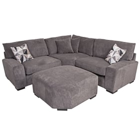 Porter Designs Clayton Gray Sectional with Ottoman