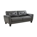 Porter Designs Trento Top Grain Leather Sofa, Gray