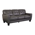 Porter Designs Penner Top Grain Leather Sofa, Gray