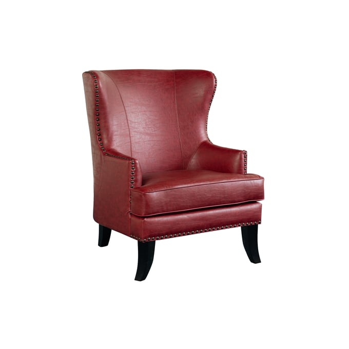 Porter Designs Grant Red Wingback Accent Chair PORT-02-201-06-564