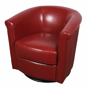 Porter Designs Marvel Red Swivel Accent Chair