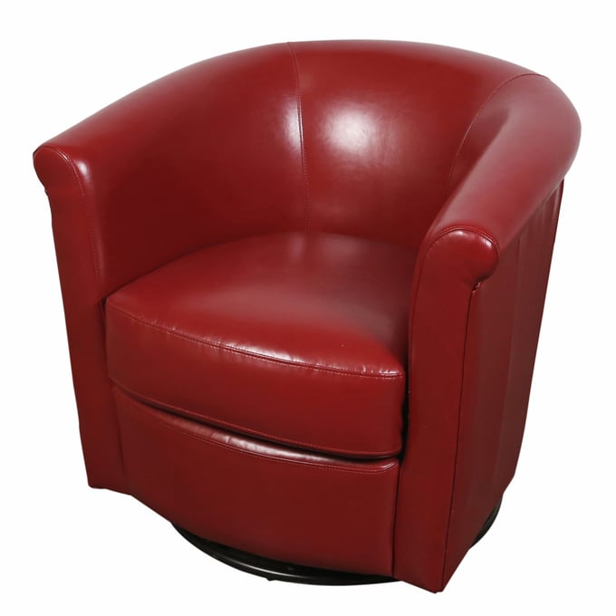 Porter Designs Marvel Red Swivel Accent Chair PORT-02-201C-06-204