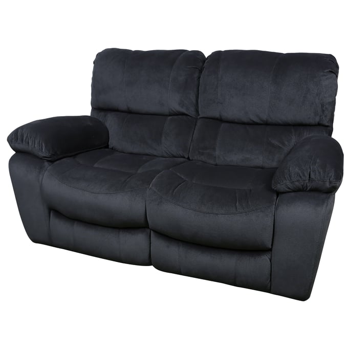 Porter Designs Ramsey Gray Microfiber Dual Reclining Loveseat PORT-03-112C-02B-6014