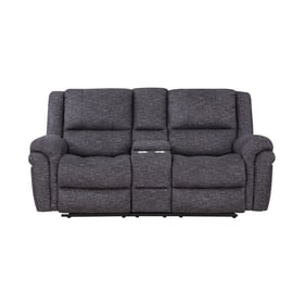 Porter Designs Socorro Gray Reclining Console Loveseat