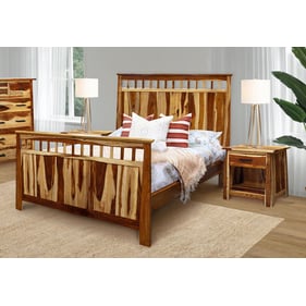 Porter Designs Kalispell Natural 2pc Bedroom Set With King Bed