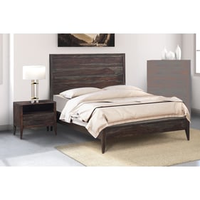 Porter Designs Fall River Gray Black Walnut 2pc Bedroom Set With Queen Bed