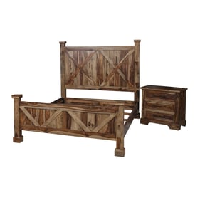 Porter Designs Crossroads Brown 2pc Bedroom Set With King Bed