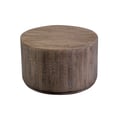 Porter Designs Drum Gray Wash Mango Wood Coffee Table, Gray