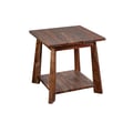 Porter Designs Kalispell Solid Sheesham Wood End Table, Harvest