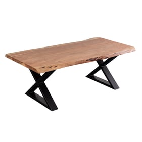 Porter Designs Manzanita Natural Coffee Table with Cross Legs