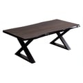 Porter Designs Manzanita Live Edge Solid Sheesham Wood Coffee Table, Midnight