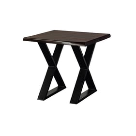 Porter Designs Manzanita Midnight End Table with Cross Legs