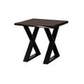 Porter Designs Manzanita Live Edge Solid Sheesham Wood End Table, Midnight