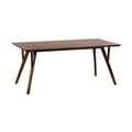 Porter Designs Portola Solid Acacia Wood Dining Table, Walnut