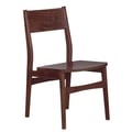 Porter Designs Portola Solid Acacia Wood Dining Chair, Walnut