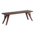 Porter Designs Portola Solid Acacia Wood Dining Bench, Walnut