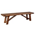 Porter Designs Kalispell Solid Sheesham Wood Dining Bench, Harvest