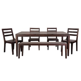 Porter Designs Fall River Black Walnut 6pc Dining Room Set