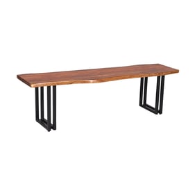 Porter Designs Manzanita Brown Dining Bench With U Legs