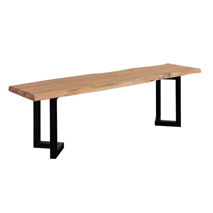 Porter Designs Manzanita Natural Dining Bench with V Legs PORT-07-196-13-BN58NV-KIT