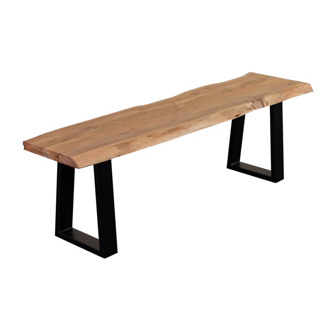 Porter Designs Manzanita Natural Dining Bench with Sled Legs PORT-07-196-13-BN58T-KIT