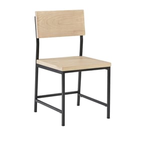 Progressive Furniture Sawyer Tan Natural Wood Metal Dining Chair