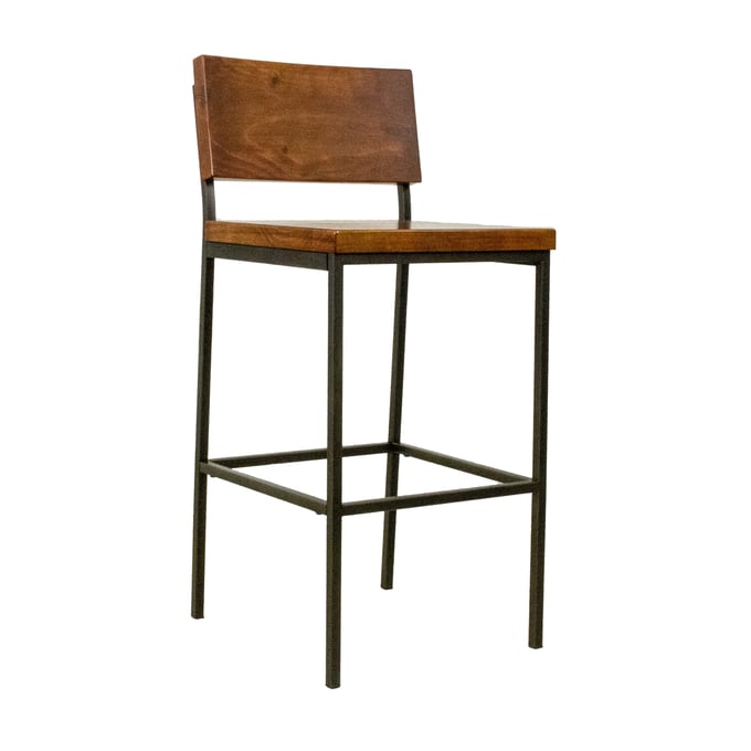 Progressive Furniture Sawyer Brown Wood Metal Counter Stool PRG-A103-43