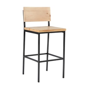 Progressive Furniture Sawyer Tan Natural Wood Metal Counter Stool