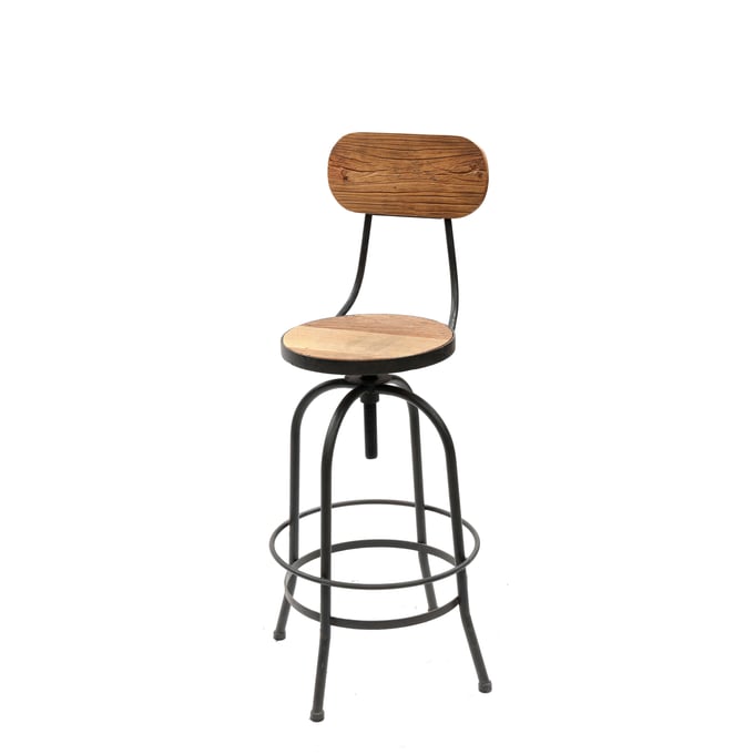 Progressive Furniture Karma Brown Retro Adjustable Swivel Stool PRG-A119-42